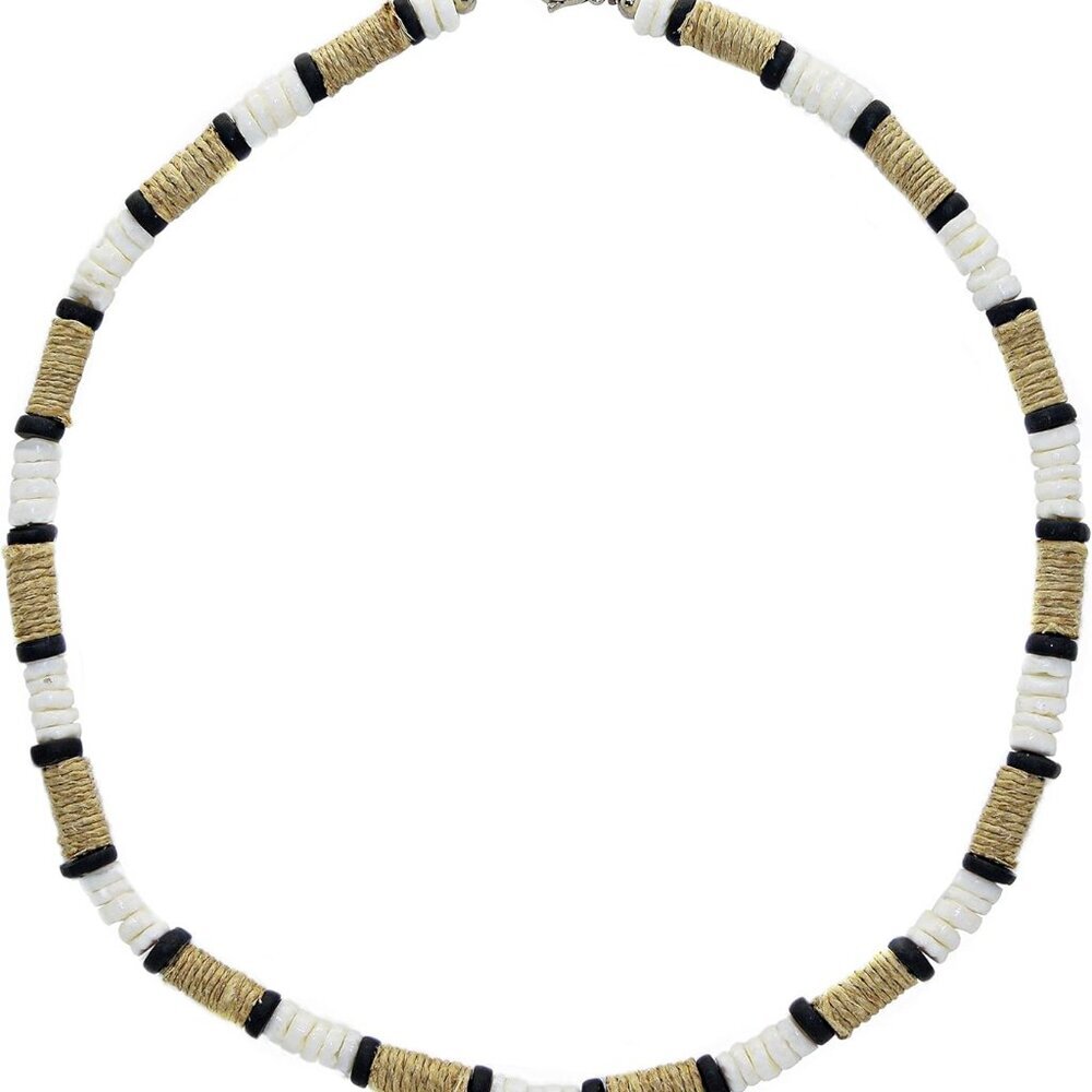 White Puka Shell Necklace for Men, Seashell Necklaces with Clam Chip Beads for W